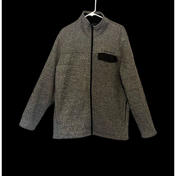 Spyder Mens Jacket Size XL Gray Sherpa Line Full Zip Flannel Pockets Heavy - Picture 10 of 11